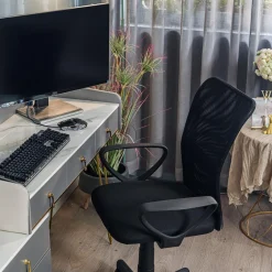 Chaise de bureau ergonomique réglable Noir
