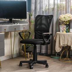 Chaise de bureau ergonomique réglable Noir
