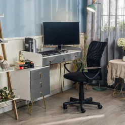 Chaise de bureau ergonomique réglable Noir