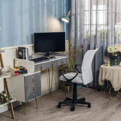 Chaise de bureau ergonomique réglable Blanc