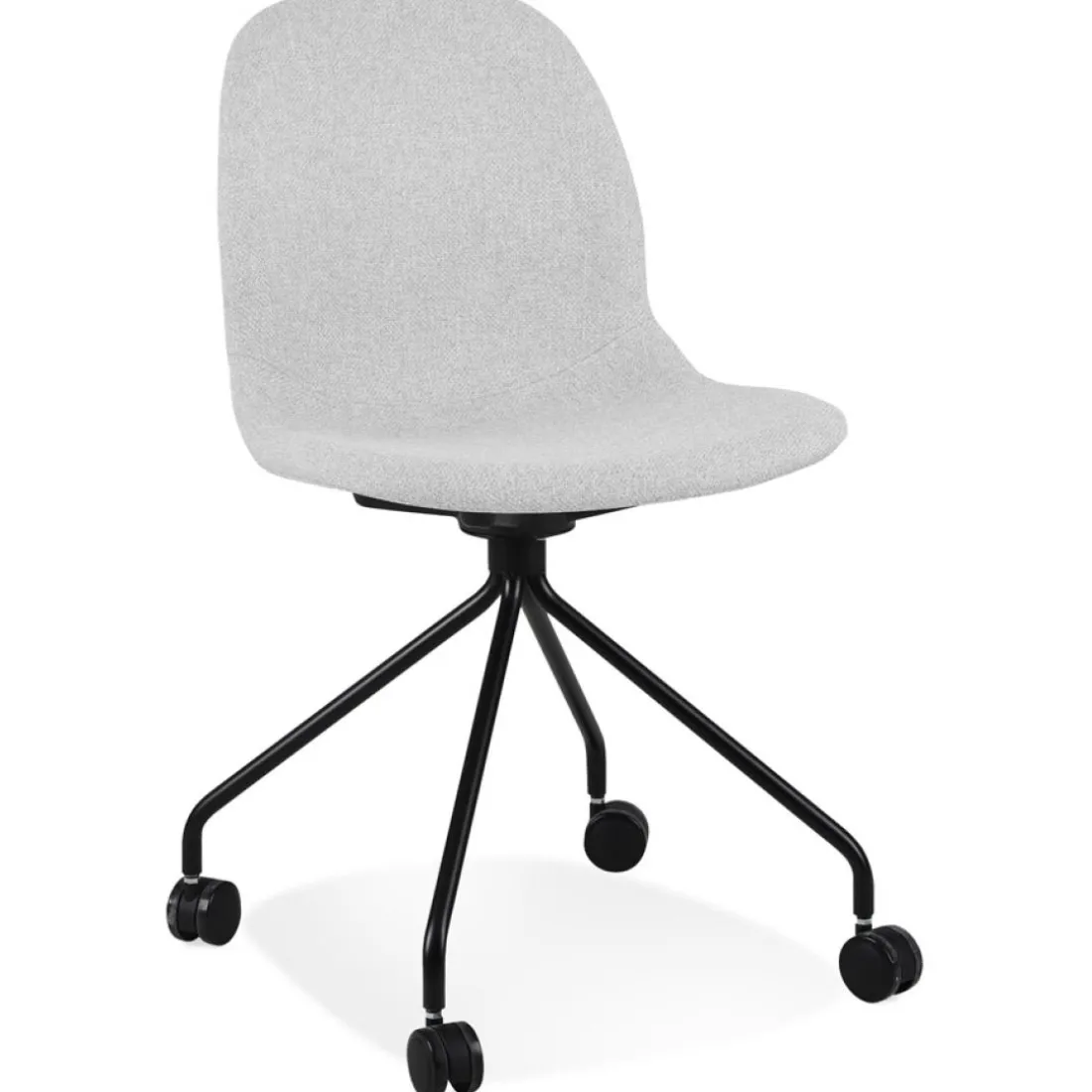 Chaise de bureau 'TAVIRA' en tissu gris clair