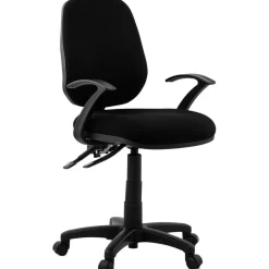 Chaise de bureau tissu noir design MARTIN