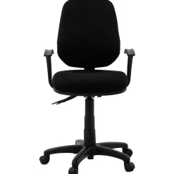 Chaise de bureau tissu noir design MARTIN