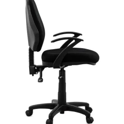 Chaise de bureau tissu noir design MARTIN