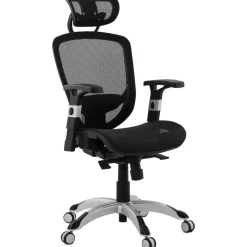 Chaise de bureau tissu noir design BURBLE