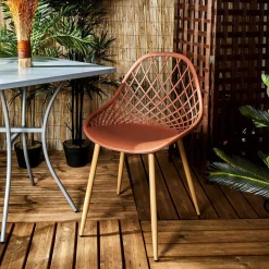 Chaise de Jardin Croisillons Terracotta