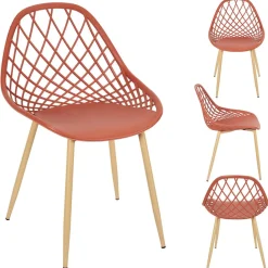 Chaise de Jardin Croisillons Terracotta