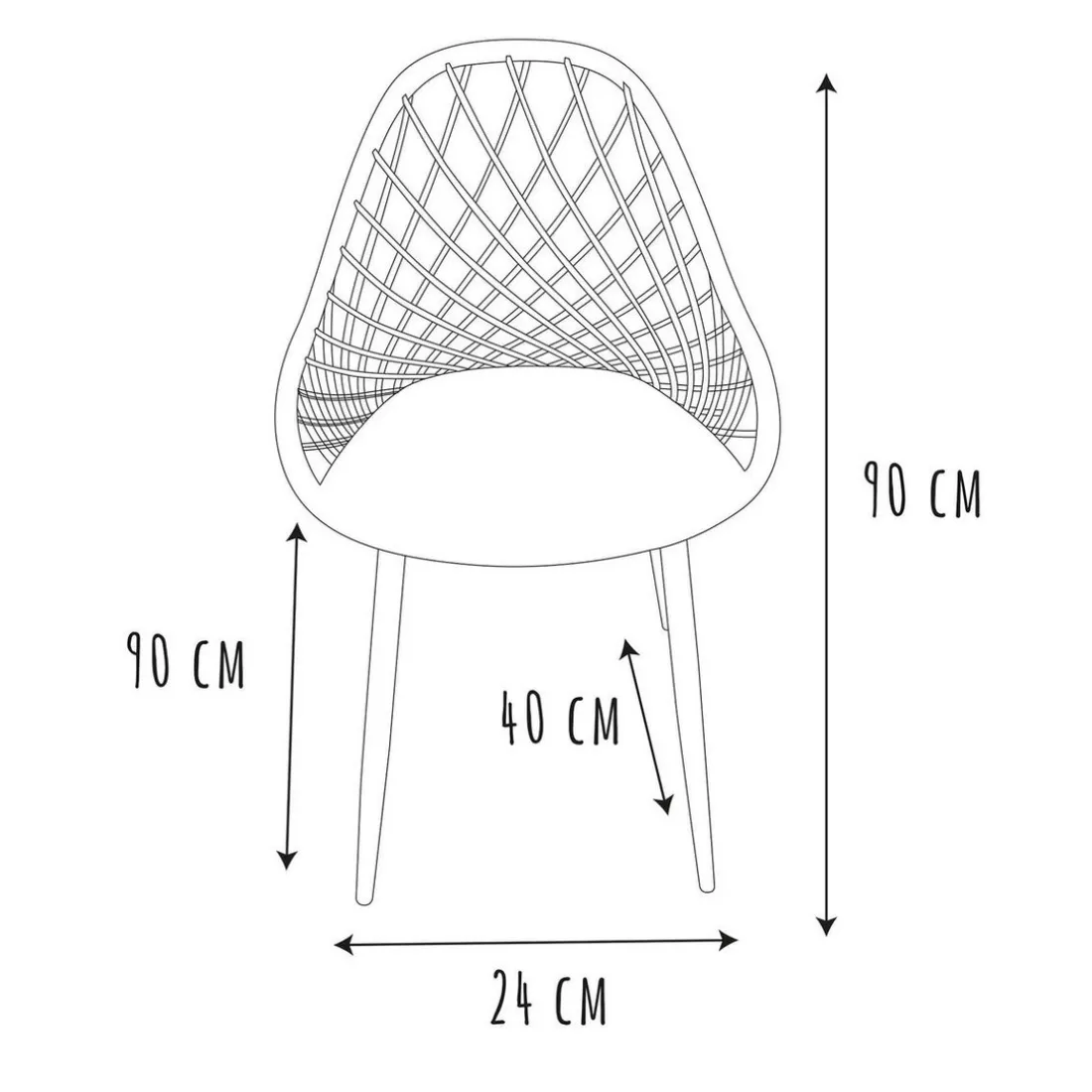 Chaise de Jardin Croisillons Vert