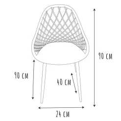 Chaise de Jardin Croisillons Taupe