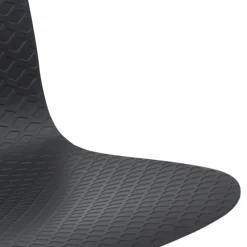 Chaise design 'GAUDY' noire avec pied en métal chromé