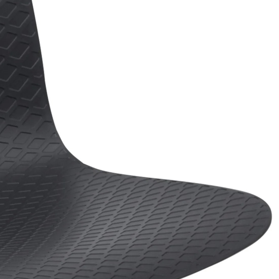 Chaise design 'GAUDY' noire avec pied en métal chromé