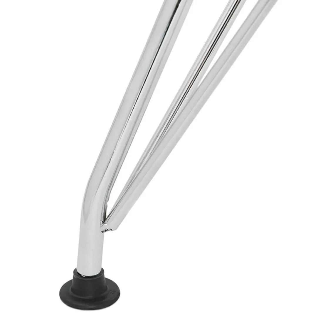 Chaise design 'GAUDY' noire avec pied en métal chromé