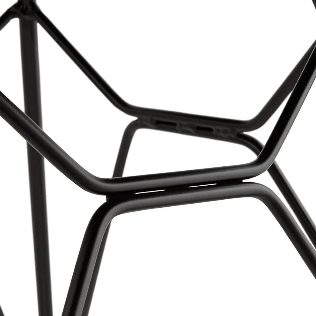 Chaise design 'GAUDY' noire style industriel avec pied en métal noir