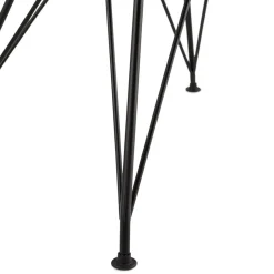 Chaise design 'GAUDY' noire style industriel avec pied en métal noir