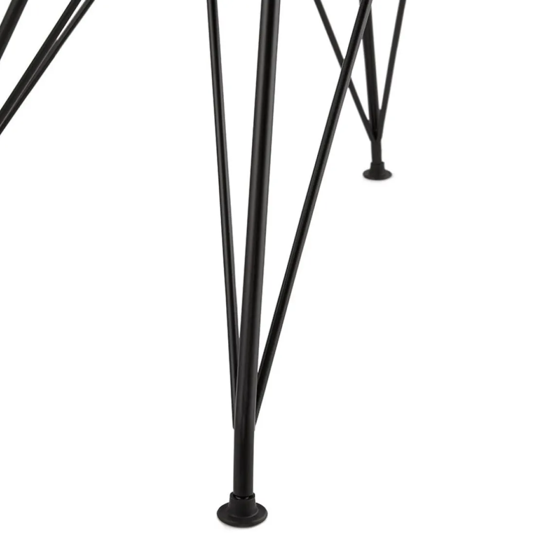 Chaise design 'GAUDY' noire style industriel avec pied en métal noir