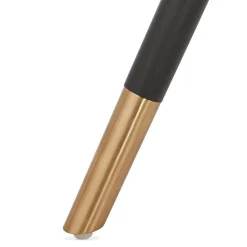 Chaise design 'HAMILTON' en tissu pied de poule et pieds en bois noir