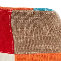 Chaise design 'LUCY' en tissu style patchwork