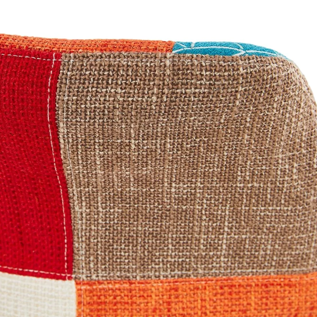 Chaise design 'LUCY' en tissu style patchwork