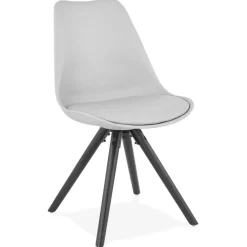 Chaise design 'PIPA' grise