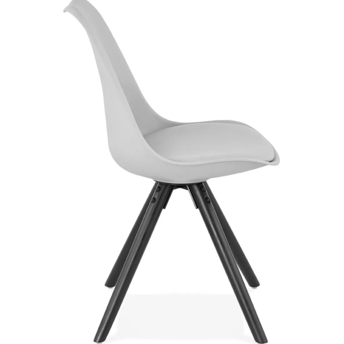 Chaise design 'PIPA' grise