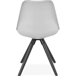 Chaise design 'PIPA' grise