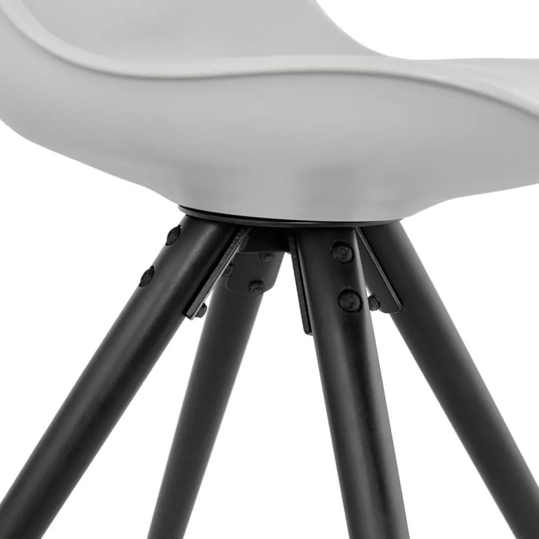 Chaise design 'PIPA' grise