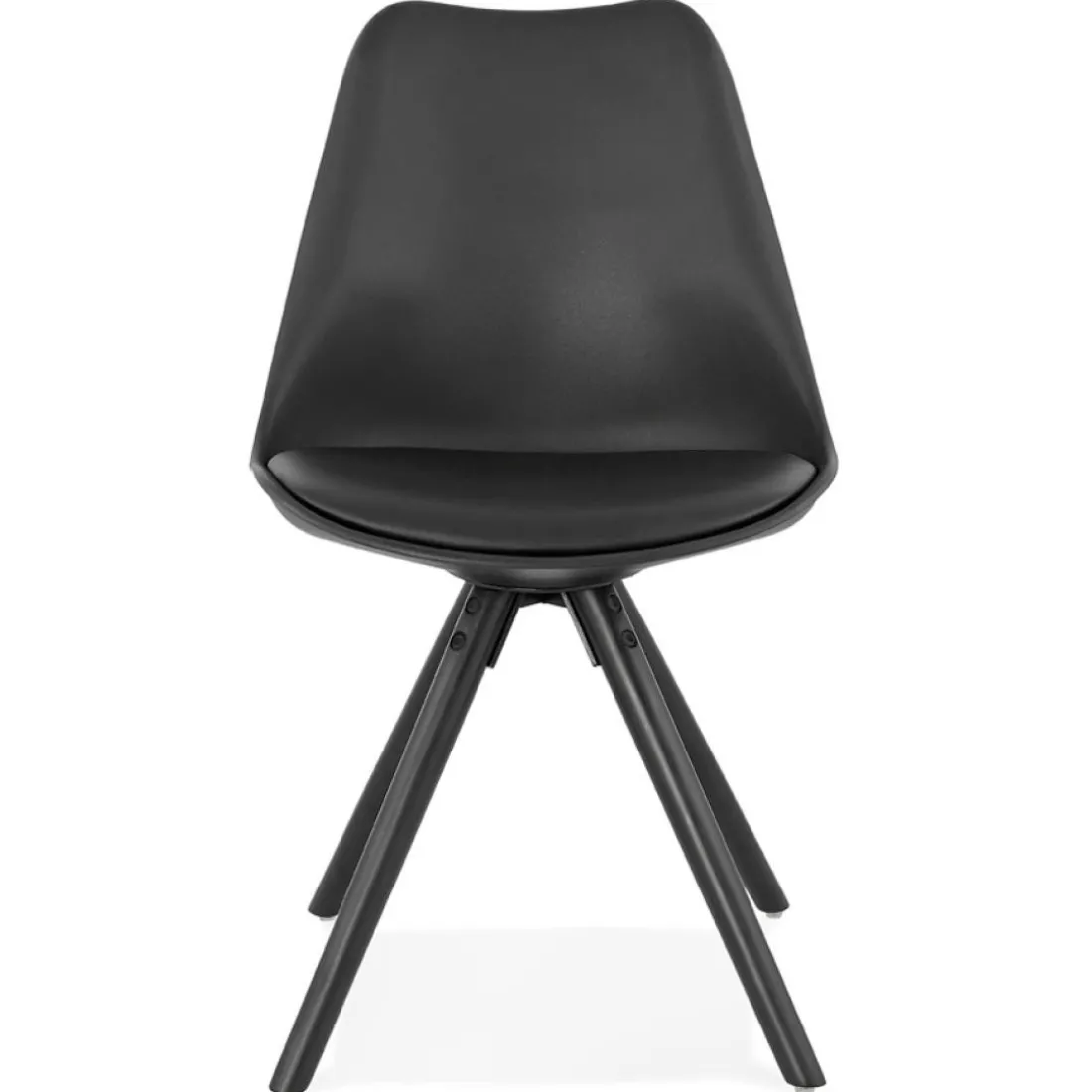 Chaise design 'PIPA' noire