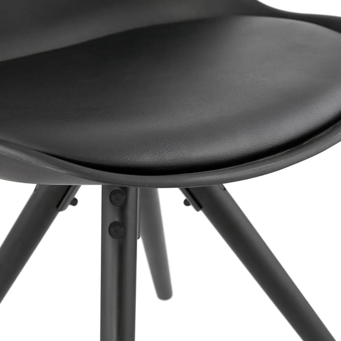 Chaise design 'PIPA' noire