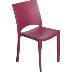 Chaise Design Rouge Effet Croco ARLEQUIN