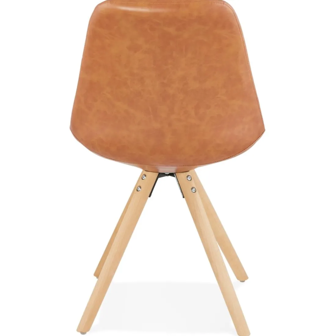 Chaise design 'STREET' en matière synthétique brune