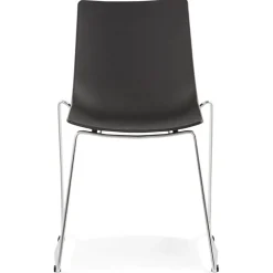 Chaise design 'TRENO' noire en matière plastique