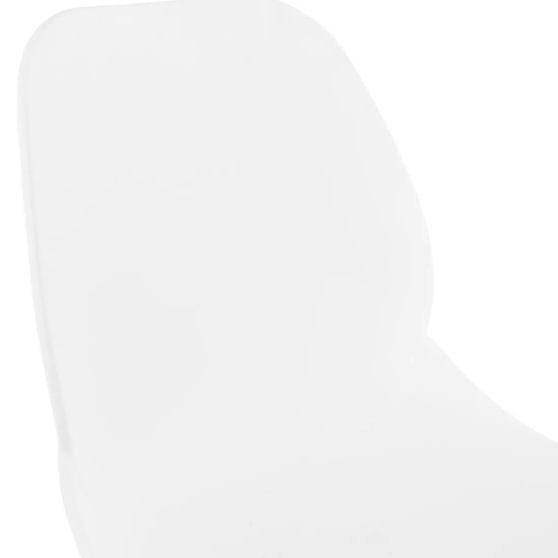 Chaise design 'TUCANA' blanche avec pieds en métal noir