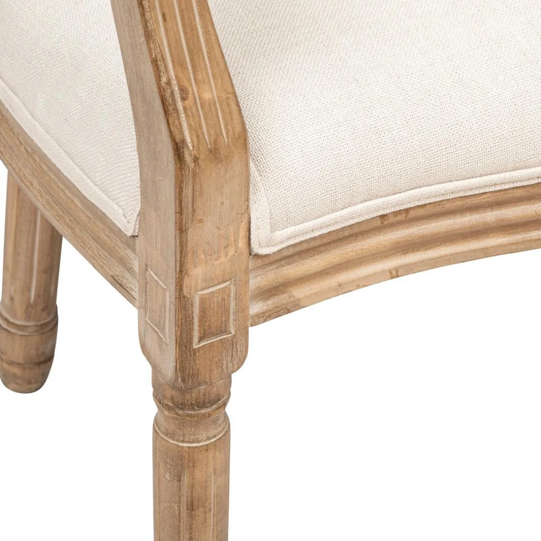 Chaise en hévéa beige