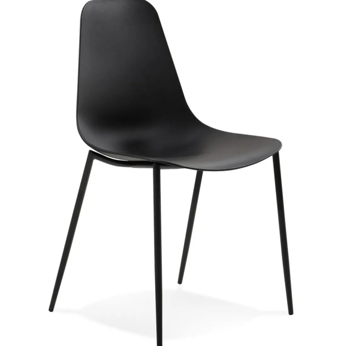 Chaise intérieur ou extérieur 'FELIZ' noire en matière plastique et métal
