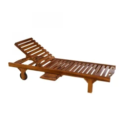 Chaise Longue en bois Teck huilé
