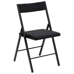 Chaise pliante velours noir