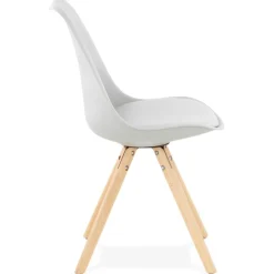 Chaise scandinave 'GOUJA' grise