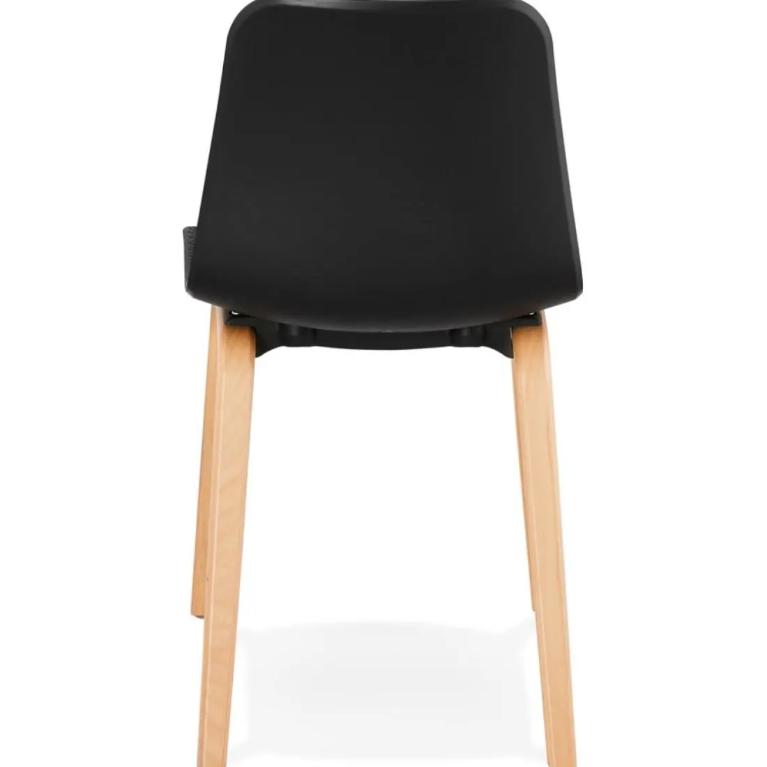 Chaise scandinave 'PACIFIK' noire avec pieds en bois finition naturelleChaise scandinave 'PACIFIK' noire avec pieds en bois finition naturelle