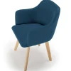 Chaise style scandinave Candy Tissu Bleu pétrole