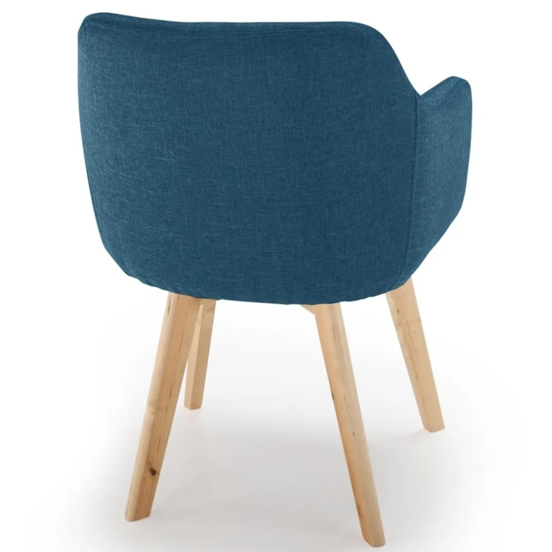 Chaise style scandinave Candy Tissu Bleu pétrole