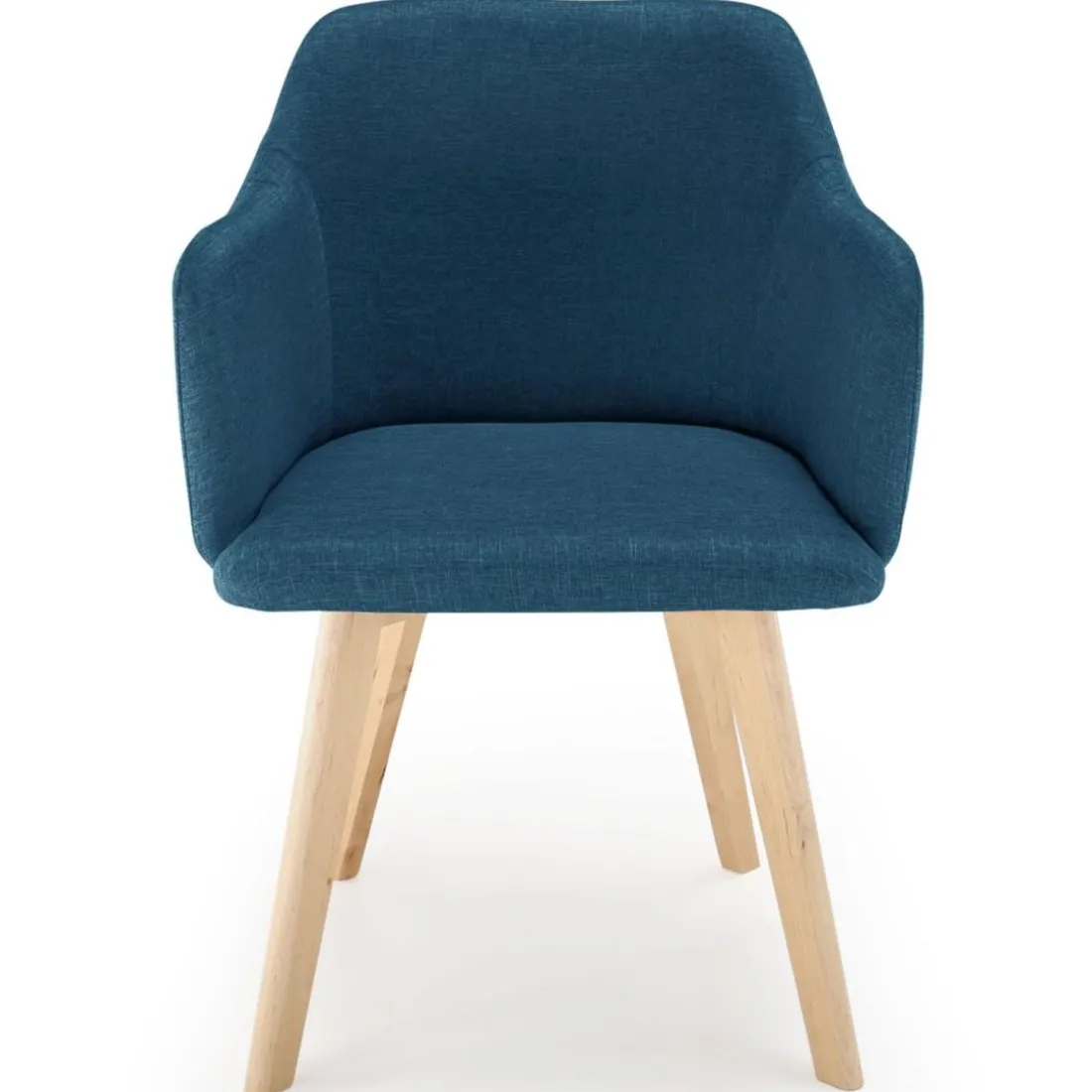 Chaise style scandinave Candy Tissu Bleu pétrole