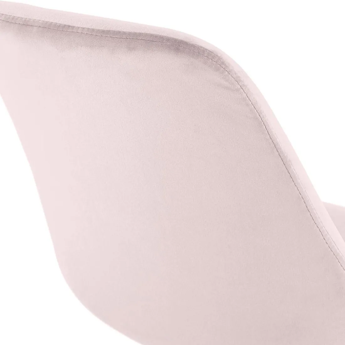 Chaise vintage 'RICKY' en velours rose et pieds en bois noir