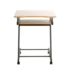 Chariot ordinateur Anthracite chene en Métal laqué