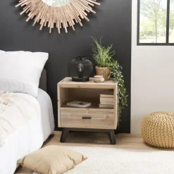 Chevet ANDRO Scandi 1 Tiroir 1 Niche
