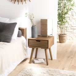 Chevet ANDY Scandi Bois 1 Tiroir Sapin