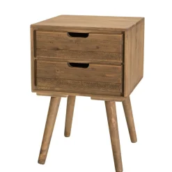 Chevet ANDY Scandi Bois 2 Tiroirs Sapin