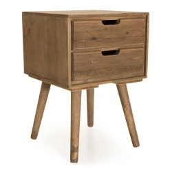 Chevet ANDY Scandi Bois 2 Tiroirs Sapin