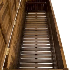 Coffre de jardin piscine HANNA en bois teck huilé 165x55cm