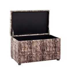 coffre de rangement en MDF recouvert velours