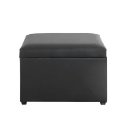 Coffre de rangement en similicuir avec assise rembourée